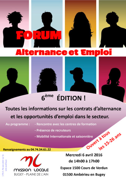 Affiche Forum Ambérieu 2016 mission locale amberieu belley mljbpa