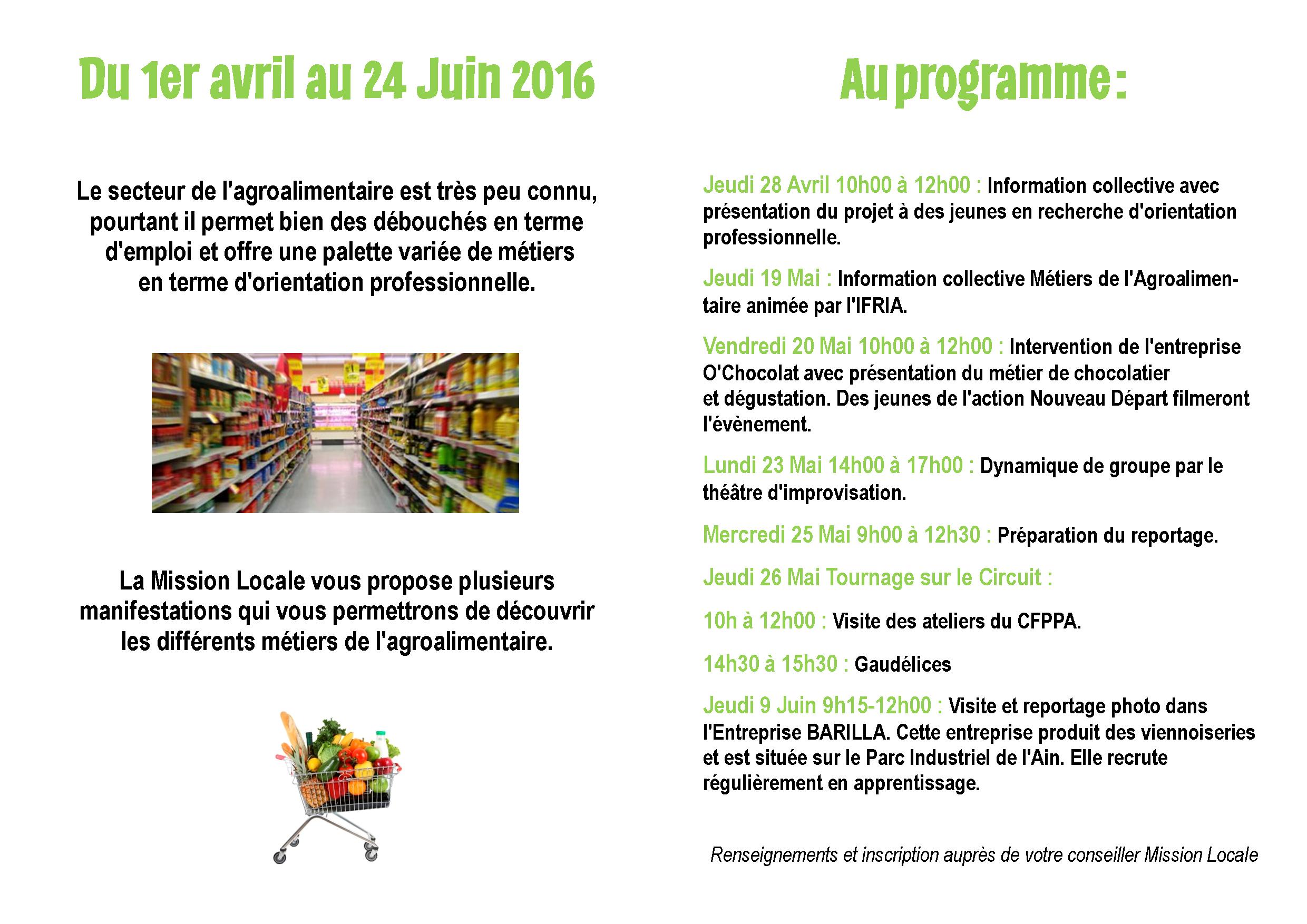 action métier agroalimentaire mission locale ambérieu belley mljbpa