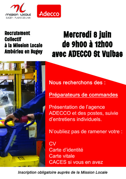 recrutement adecco mission locale amberieu belley mljbpa